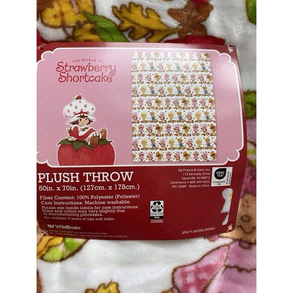 Strawberry Shortcake & Friends FALL  Autumn Soft Plush Throw Blanket 50 X 70” - Picture 2 of 16
